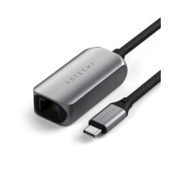 Satechi Adaptateur USB-C vers Ethernet 2.5 Gigabit en Nylon Tressé Gris
