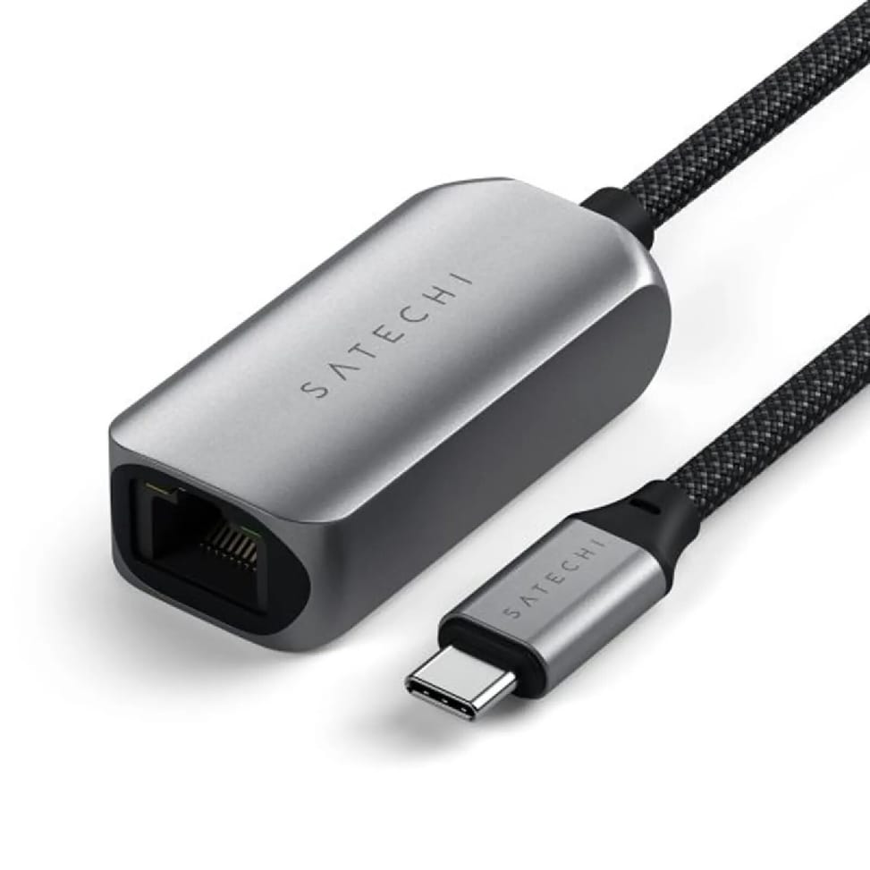 Satechi Adaptateur USB-C vers Ethernet 2.5 Gigabit en Nylon Tressé Gris — image 3