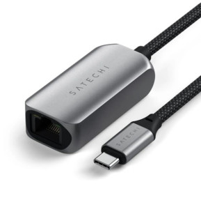 Satechi Adaptateur USB-C vers Ethernet 2.5 Gigabit en Nylon Tressé Gris