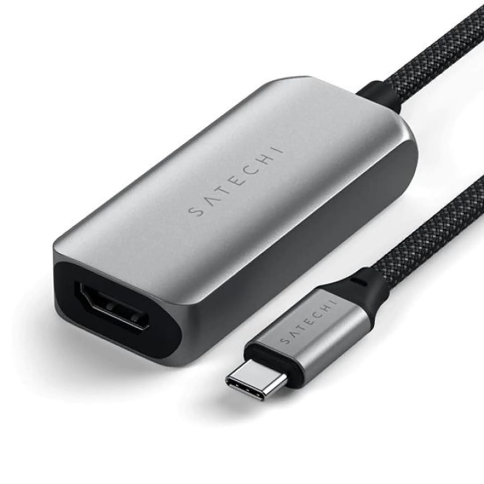 Satechi Adaptateur USB-C vers HDMI 2.1 8K en Nylon Tressé Gris — image 3