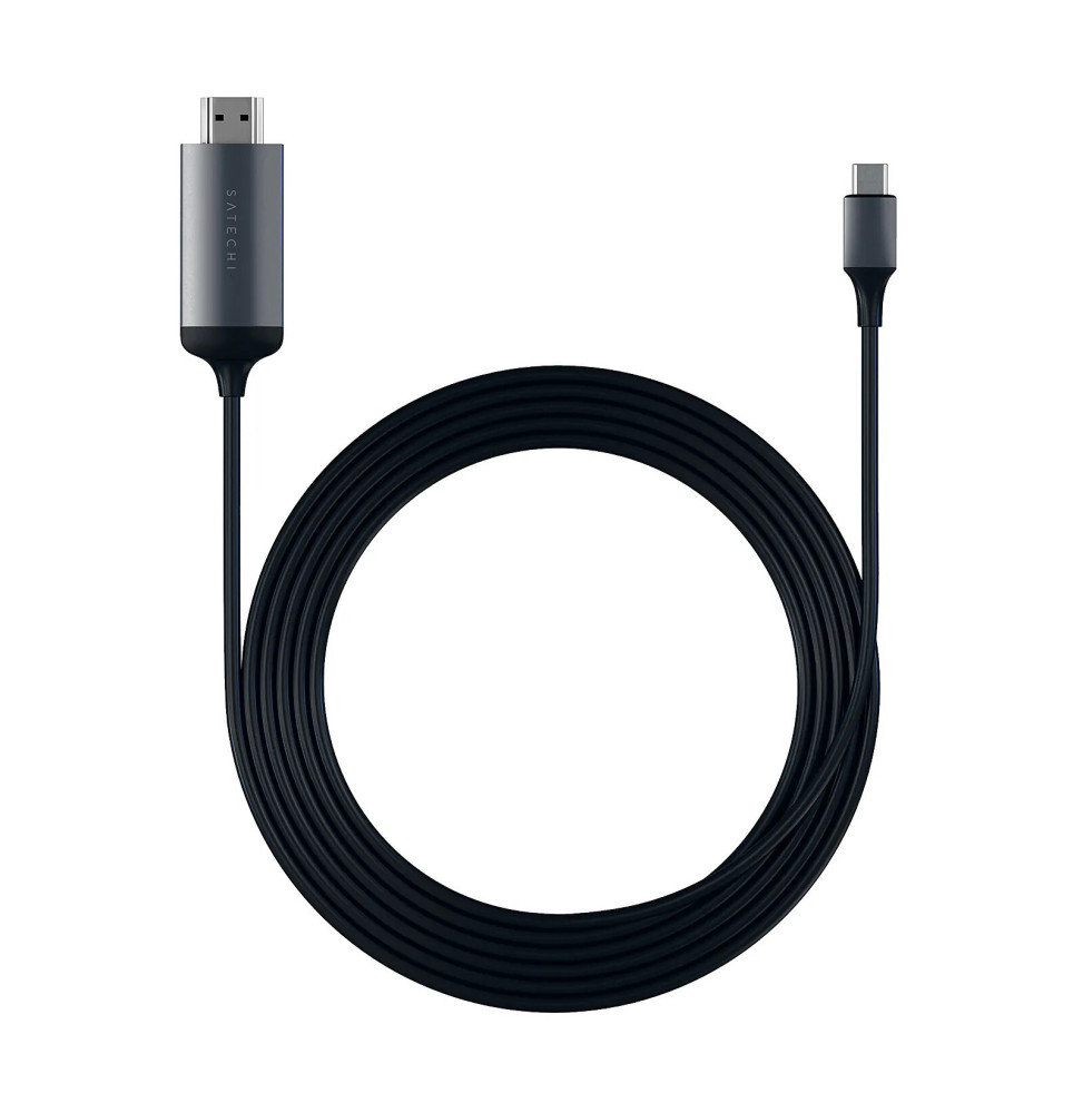 Satechi Câble USB C vers HDMI Résolution 4K 60Hz Longueur 175cm Gris sidéral