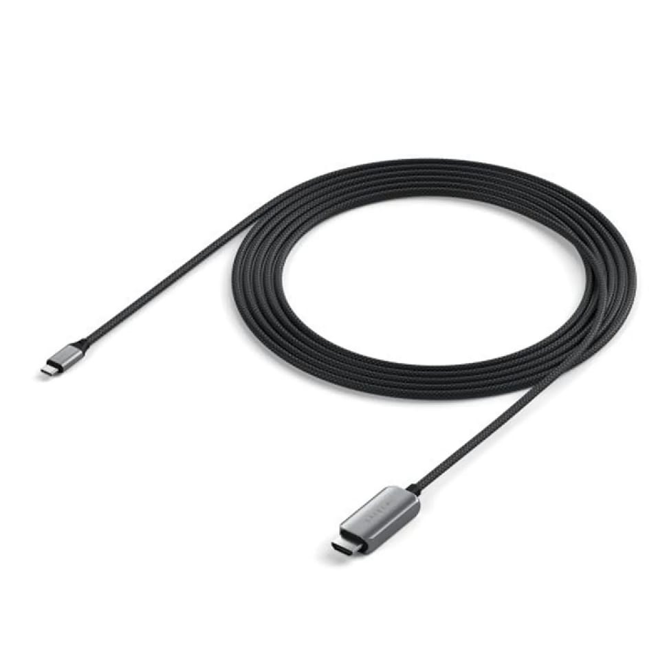Satechi Câble USB-C vers HDMI 2.1 8K 2 mètres en Nylon Tressé Noir — image 2