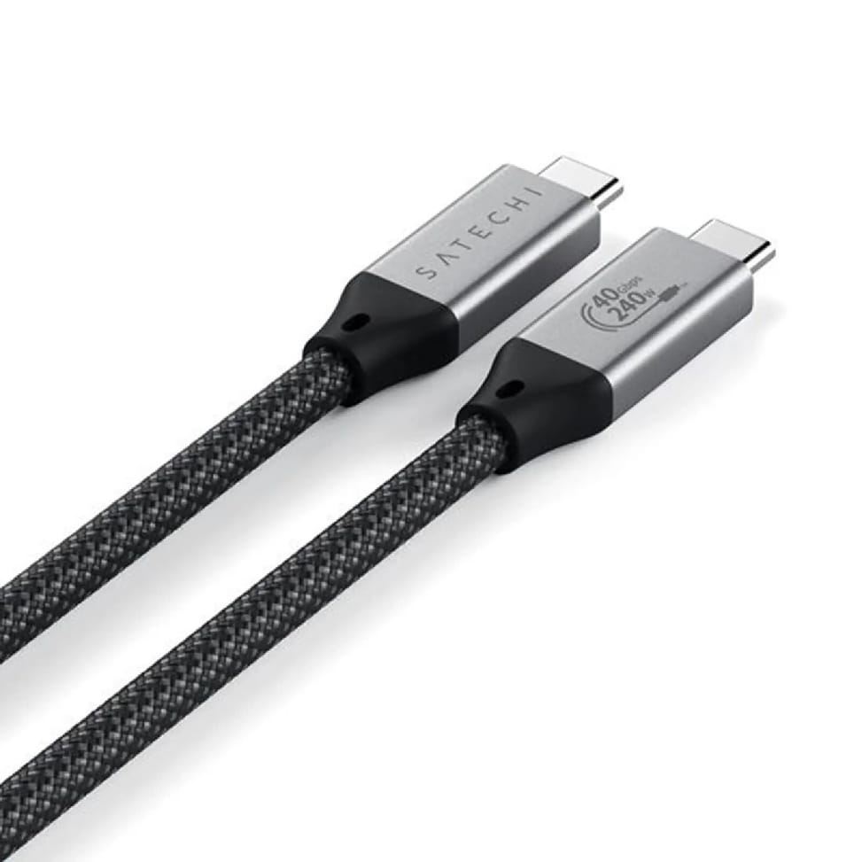 Satechi Câble USB4 Pro USB-C 240W 1.2m en Nylon Tressé Noir — image 2