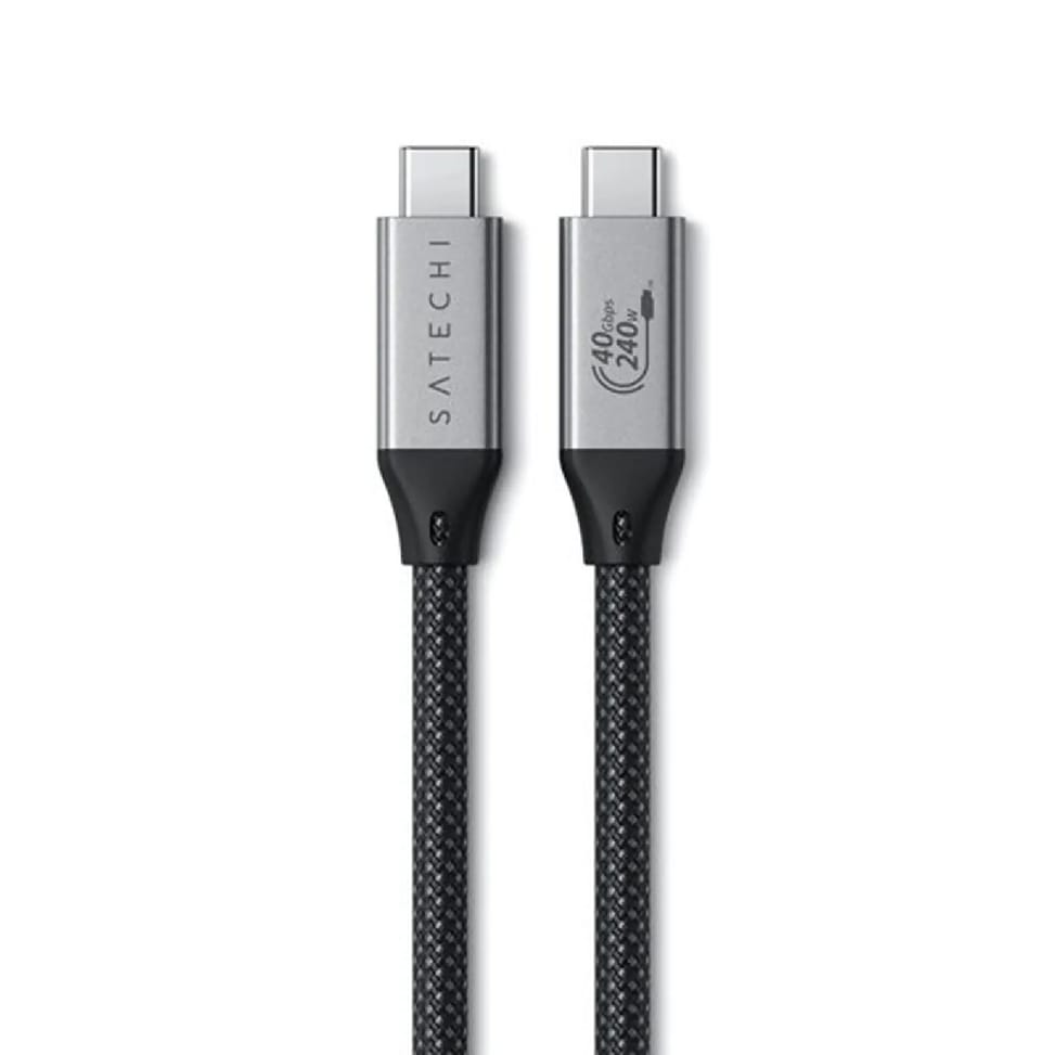 Satechi Câble USB4 Pro USB-C 240W 1.2m en Nylon Tressé Noir — image 3
