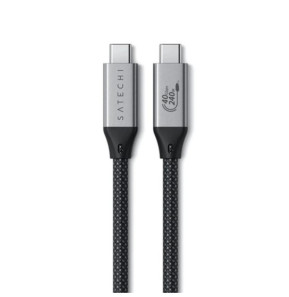 Satechi Câble USB4 Pro USB-C 240W 1.2m en Nylon Tressé Noir