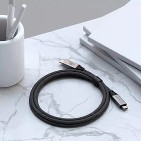 Satechi Câble USB4 Pro USB-C 240W 1.2m en Nylon Tressé Noir — image 5
