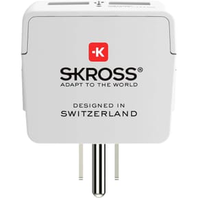 Skross - Adaptateur secteur Skross Europe vers Royaume-uni sortie USB blanc