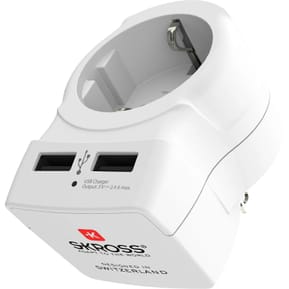 Skross - Adaptateur secteur Skross Europe vers Royaume-uni sortie USB blanc — image 3