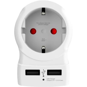 Skross - Adaptateur secteur Skross Europe vers USA sortie USB blanc