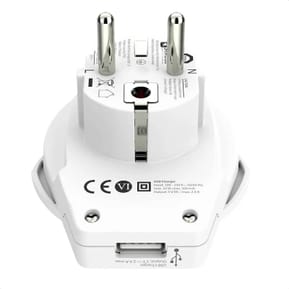Skross - Adaptateur Secteur Skross Monde À Europe 1 Port Usb Blanc — image 2