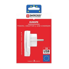 Skross - Adaptateur Secteur Skross Monde À Europe 1 Port Usb Blanc — image 4