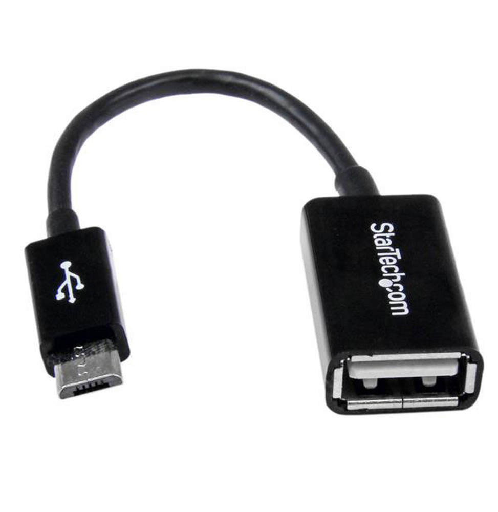 Startech.com Adaptateur micro USB B mâle / USB 2.0 Host OTG femelle - Noir
