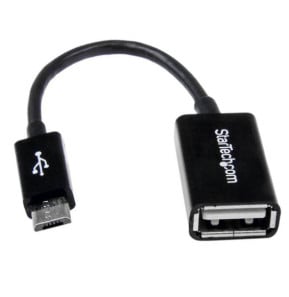 Startech.com Adaptateur micro USB B mâle / USB 2.0 Host OTG femelle - Noir