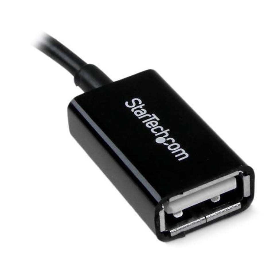 Startech.com Adaptateur micro USB B mâle / USB 2.0 Host OTG femelle - Noir — image 2