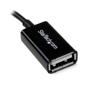 Startech.com Adaptateur micro USB B mâle / USB 2.0 Host OTG femelle - Noir — image 2