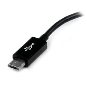 Startech.com Adaptateur micro USB B mâle / USB 2.0 Host OTG femelle - Noir — image 3