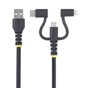 StarTech.com Câble 3-en-1 USB-A vers micro USB / USB-C / Lightning (1 m) — image 2