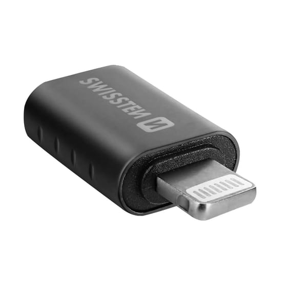 Swissten Adaptateur OTG Lightning vers USB Femelle Transfert de Données et Charge Swissten
