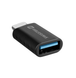 Swissten Adaptateur OTG Lightning vers USB Femelle Transfert de Données et Charge Swissten