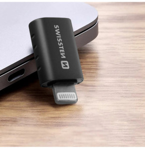 Swissten Adaptateur OTG Lightning vers USB Femelle Transfert de Données et Charge Swissten