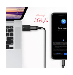 Swissten Adaptateur USB Mâle 3.0 vers USB-C Transfert de Données et Charge