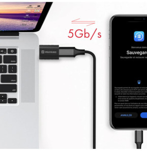 Swissten Adaptateur USB Mâle 3.0 vers USB-C Transfert de Données et Charge