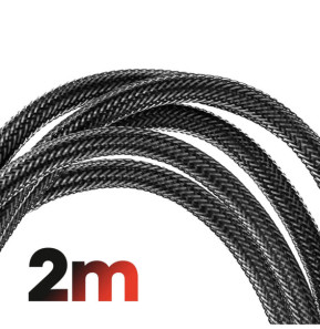 Swissten Câble HDMI 2.0 Ultra HD 4K 60Hz Nylon Tressé 2m Connecteurs Plaqués Or Noir