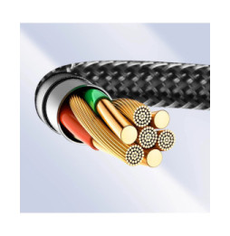 Swissten Câble HDMI 2.0 Ultra HD 4K 60Hz Nylon Tressé 2m Connecteurs Plaqués Or Noir