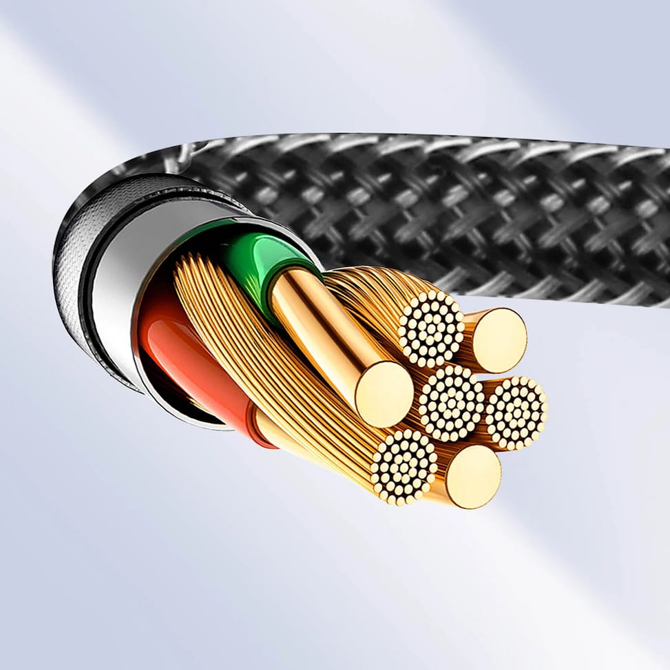 Swissten Câble HDMI 2.0 Ultra HD 4K 60Hz Nylon Tressé 2m Connecteurs Plaqués Or Noir — image 5