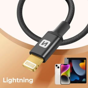 Swissten Câble Jack 3.5mm pour iPhone / iPad, Adaptateur Audio Noir 1,5m — image 3