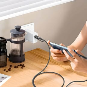 Swissten Câble USB + USB-C 60W pour iPhone et iPad, Aramid Gris 1,5m — image 5