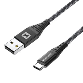 Swissten Câble USB type C Fibre Aramide 1.5m Charge Rapide 60W Prise USB Noir — image 2
