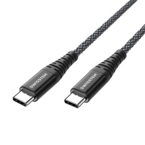 Swissten Câble USB type C Fibre Aramide 1.5m Charge Rapide 60W Prise USB-C Noir — image 2