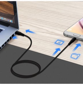 Swissten Câble USB-C vers Micro-USB Charge rapide 3A Synchronisation 1m Noir