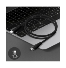 Swissten Câble USB-C vers Micro-USB Charge rapide 3A Synchronisation 1m Noir