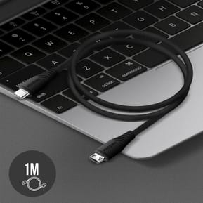 Swissten Câble USB-C vers Micro-USB Charge rapide 3A Synchronisation 1m Noir — image 5