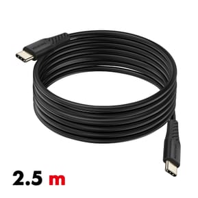 Swissten Câble USB-C vers USB-C 100W Recharge Ultra-Rapide Synchronisation 2.5m Noir — image 5