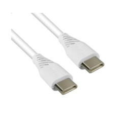 Swissten Câble USB-C vers USB-C 5A Power Delivery 100W Charge Rapide 2.5m Blanc