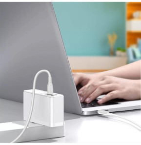 Swissten Câble USB-C vers USB-C 5A Power Delivery 100W Charge Rapide 2.5m Blanc