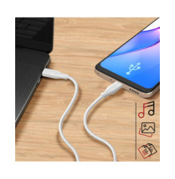 Swissten Câble USB-C vers USB-C 5A Power Delivery 100W Charge Rapide 2.5m Blanc