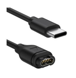 Tactical Câble de Charge USB-C vers Garmin Fenix ??5 / 6 / 7 Longueur 54cm Noir