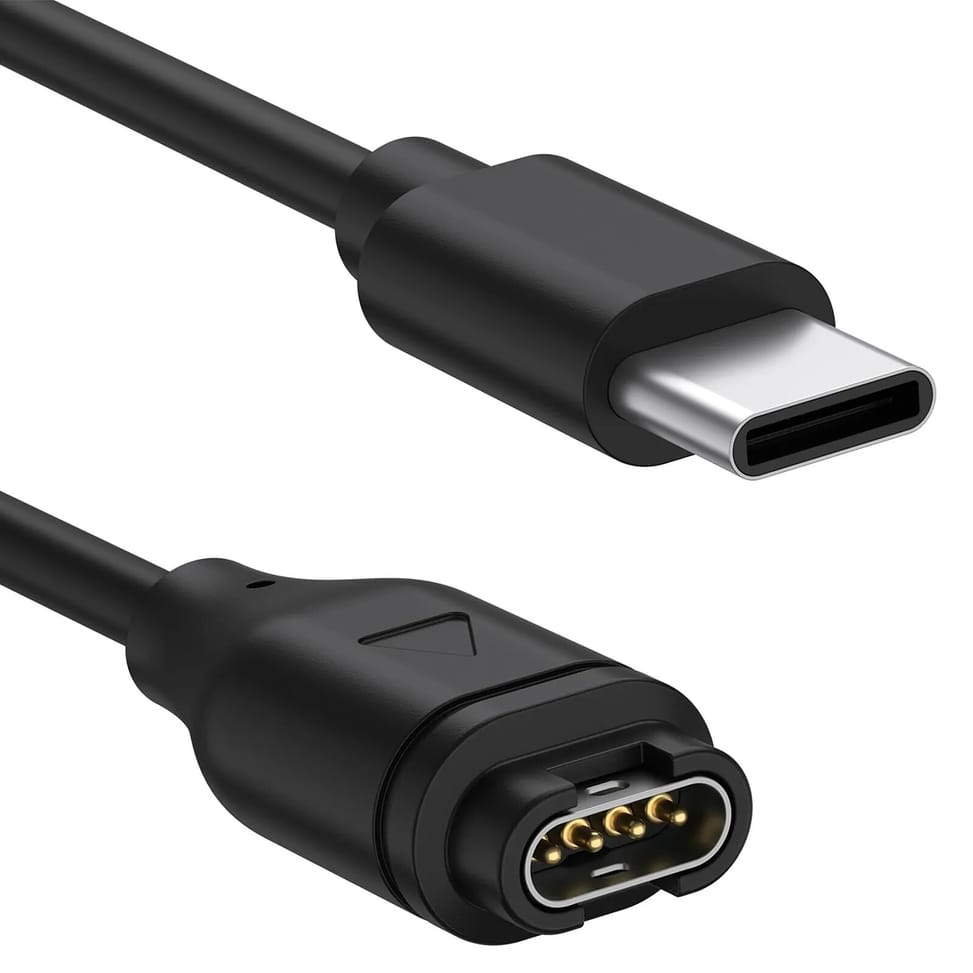 Tactical Câble de Charge USB-C vers Garmin Fenix ??5 / 6 / 7 Longueur 54cm Noir — image 2