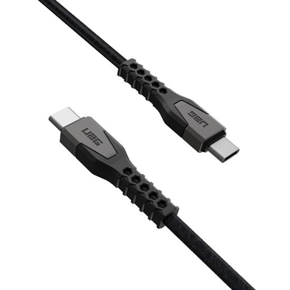 UAG Câble de Charge et de Transfert USB-C / USB-C 60W en Kevlar Rugged 1.5m Noir / Argent — image 4