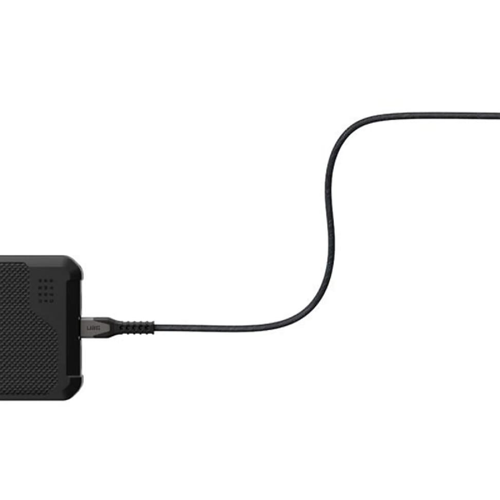 UAG Câble de Charge et de Transfert USB-C / USB-C 60W en Kevlar Rugged 1.5m Noir / Argent — image 5