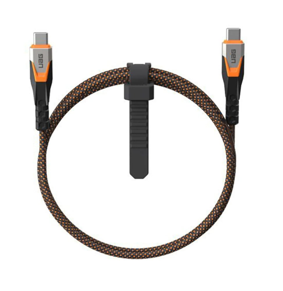 UAG Câble de Charge et de Transfert USB-C 3.2 20Gbps 240 en Nylon Tressé 0.75m Noir
