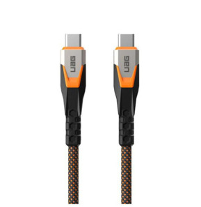 UAG Câble de Charge et de Transfert USB-C 3.2 20Gbps 240 en Nylon Tressé 0.75m Noir