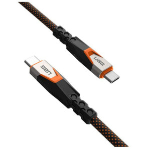 UAG Câble de Charge et de Transfert USB-C 3.2 20Gbps 240 en Nylon Tressé 0.75m Noir