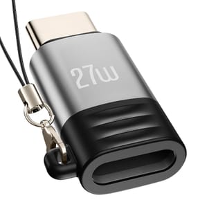 XO Adaptateur Charge et Synchronisation Lightning vers USB C 27W Compact Gris