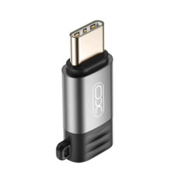 XO Adaptateur Charge et Synchronisation Lightning vers USB C 27W Compact Gris