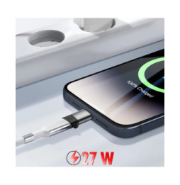 XO Adaptateur Charge et Synchronisation Lightning vers USB C 27W Compact Gris